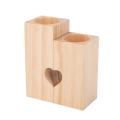 2pcs Wood Color Heart Shaped Candlestick for Guests Party Stickers-b