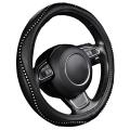 Fashion Steering Wheel Cover Black Lychee Pattern
