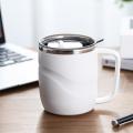 Stainless Steel Insulated Mug with Sliding Lid with Handle(white)