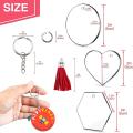 Acrylic Keychain Blank for Diy Keychain Vinyl Making, Backpack Tags