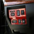 Car Red Abs Interior Headlight Switch Button Frame Cover