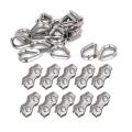 Stainless Steel 2mm Wire Rope Cable Thimbles Silver Tone 20 Pcs
