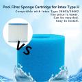 4 Pcs Pool Filter Cartridge for Type H,replacement Filter Foam Sponge