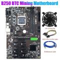 B250 Btc Mining Motherboard Kit Lga1151 Pci-e X16 Ddr4 with Cooling