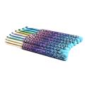 9pcs Aluminum Crochet Set Ceramic Handle Knitting Needles Kit -a