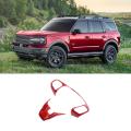 Steering Wheel Panel Trim Cover for Ford Bronco Sport 2021 2022,red