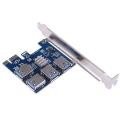 Pcie 1x to 4 Pci-express Adapter+ver009s Adapter Riser Card