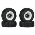 4pcs 1.55 Beadlock Wheel Rim Tires Set for 1/10 Axial Jr ,1