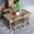 1set 1/12 Dollhouse Miniature Dining Table Chair,imulated Wooden Toy