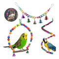 15 Pack Bird Parrot Swing Chewing Toys,birds Cage Toys for Parakeets