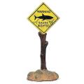 Shark Warning Signs, Funny Aquarium Landscape, Fish Tank Decorations