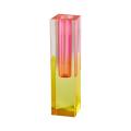Rainbow Color Bud Vase Tabletop Glass Vases Acrylic Crystal Pink