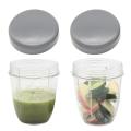 Blender Cups and Flat Lids Replacement Parts for Nutribullet, 2 Pcs