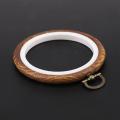 4 Pieces Embroidery Hoop Imitated Wood for Craft Sewing and Hanging