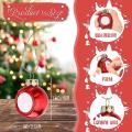 12 Pieces Sublimation Christmas Ball Ornaments Diy Decorations Red