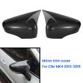 Car Ox Horn Rearview Side Glass Mirror Cover for Clio Mk4 2013-2016