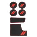 6pcs/set Car Coasters Water Cup Holder Insert Mats for Dodge 2015- 22