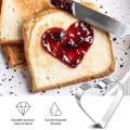 5 Pieces Cookie Cutter Stainless Steel Heart Cutter Valentine's Day