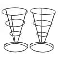 2-piece French Fry Stand Cone Basket for Fries Fish and Appetizers