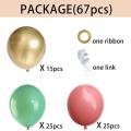 68 Pcs Green and Pink Balloon Garland Arch Kit, Green Balloon
