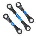 3pcs Metal Steering Rod Link Rod Tie Rod for Tamiya Tt-01 Tt01,blue
