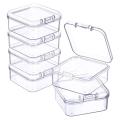 6 Pieces Plastic Clear Storage Box for Collecting Small Items, Beads