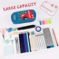 Pencil Case, Large Capacity Pen Case Pencil Bag with Zipper (blue)