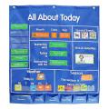 Kids All About Today Pocket Chart Daily Calendar Hanging Bag Learning