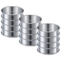 12 Pieces 3.15 Inch Tart Rings Stainless Steel Crumpet Rings Molds
