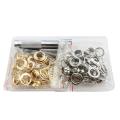 Grommet Tool Kit 120 Sets Grommets Eyelets 12mm Silver and Gold
