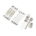 Metal Chassis Pull Rods for Mn D90 D91 Mn99s 1/12 Rc Car Parts,silver