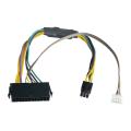 Atx Main 24pin Female to 6pin Male 6pin Pci-e Psu Power Adapter