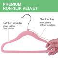 20 Pack Baby Velvet Hangers ,ultra Thin Kids Hangers (pink)