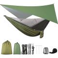 Camping Hammock with Rainfly Tarp and Mosquito Net, Parachute Hammock