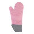 2 Pcs Pink Silicone Oven Gloves Heat-resistant Cooking Baking Gloves
