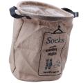 Cotton Linen Laundry Hamper Basket 1pc Represent Socks  23*29cm