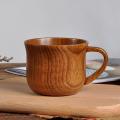 High Quality Natural Solid Wood Teacup, Vintage Handmade Round Wooden