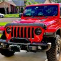 Car Headlight Guards Light Decoration Cover for Jeep Wrangler,black