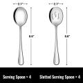8pcs 8.5 Inches Stainless Steel Serving Slotted Spoons Set for Buffet