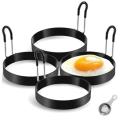 Egg Rings Pack Of 4 - Non-stick for Frying Eggs - with Egg Separator