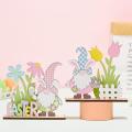 2pcs Wooden Crafts Easter Decoration for Home Diy Easter Party Decor