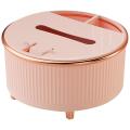 Home Tissue Box Desktop Kitchen Napkin Holder Storage Container Pink