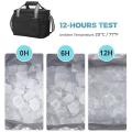 Insulated Picnic Bag Sided Beach Cooler Bag for Outdoor Travel Gray