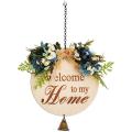 Welcome Sign for Front Door Decor,wood Sign with Bell,for Porch,a