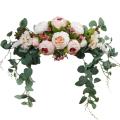 Peony Artificial Wedding Flowers Arch Arrange Door Lintel Wreath (a)