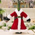 Christmas Wine Bottle Cover, Reusable Wine Sweaters Cover Dress, A