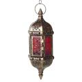 Hanging Candle Holder Chandelier Lantern Contain 40cm Chain (brown)