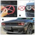Car Abs Carbon Fiber Front Headlight Cover for Dodge Challenger 15-22