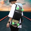 Skateboard Backpacks for Men and Boys with Reflective Strip,black