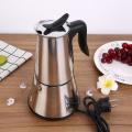 Electric Stove Espresso Maker Moka Pot 6 Cups Classic Maker Eu Plug